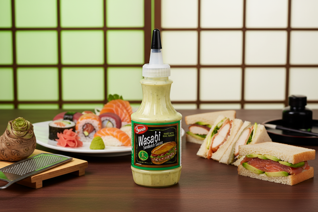 Beano's Wasabi Sandwich Sauce product scene
