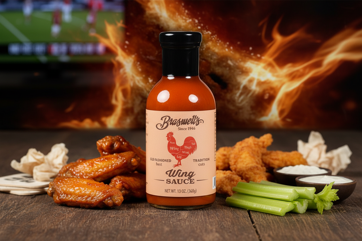 Braswell's Hot Wing Sauce product scene