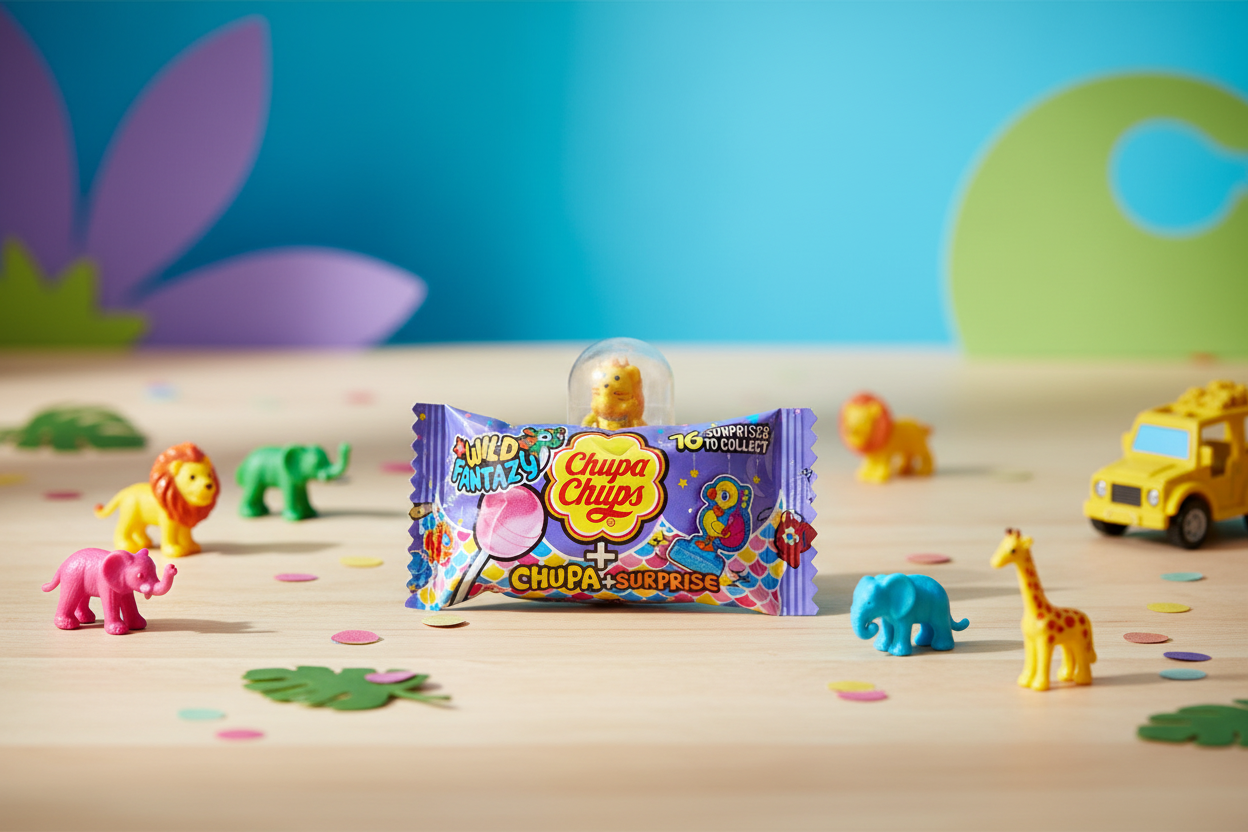 Chupa Chups Wild Animals Surprise in playful kids setting