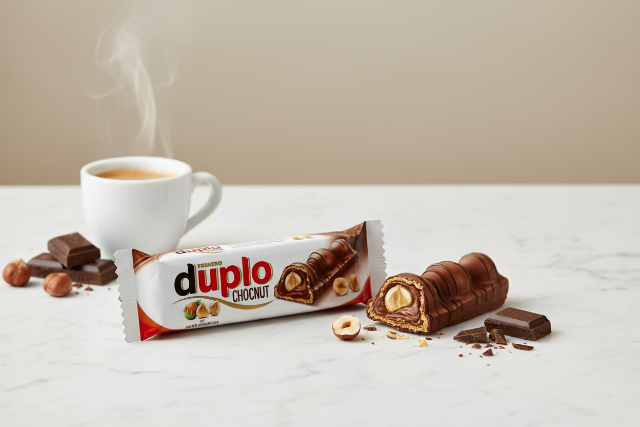 Duplo Chocnut Hazelnut Wafer Bar with accurate wafer structure