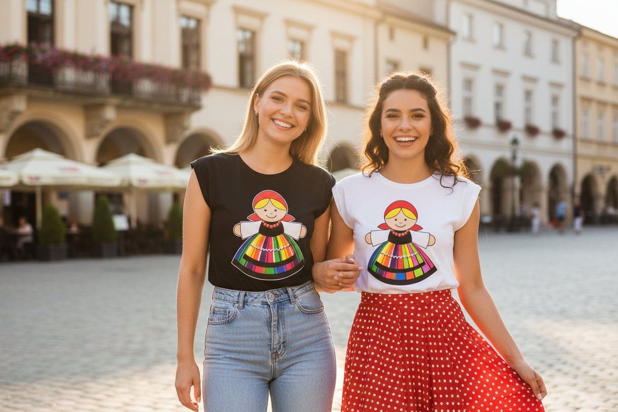 Folkstar Łowiczanka black & white dual model