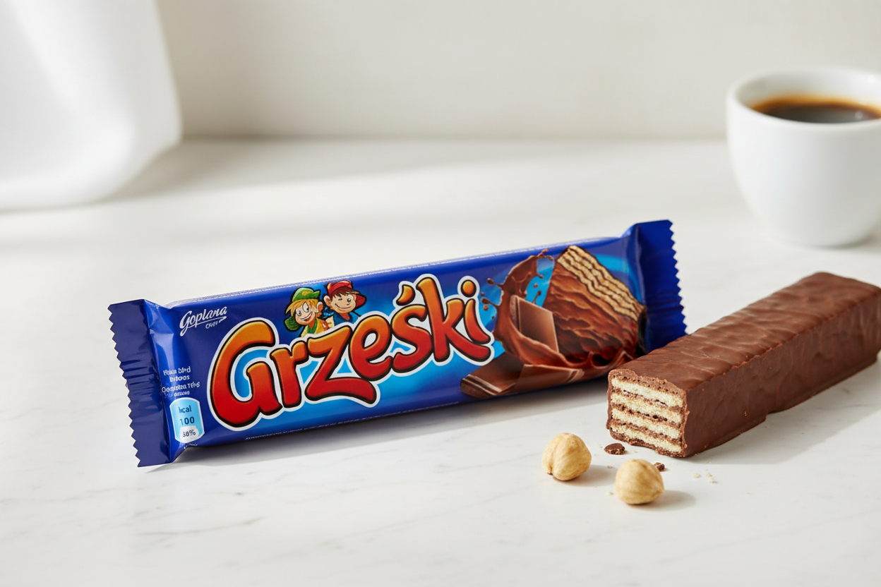 Goplana Grzeski Classic Wafer Bar on clean modern surface