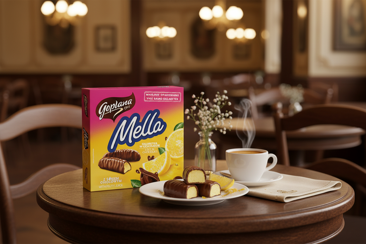 Goplana Mella Lemon Jellies in elegant European setting