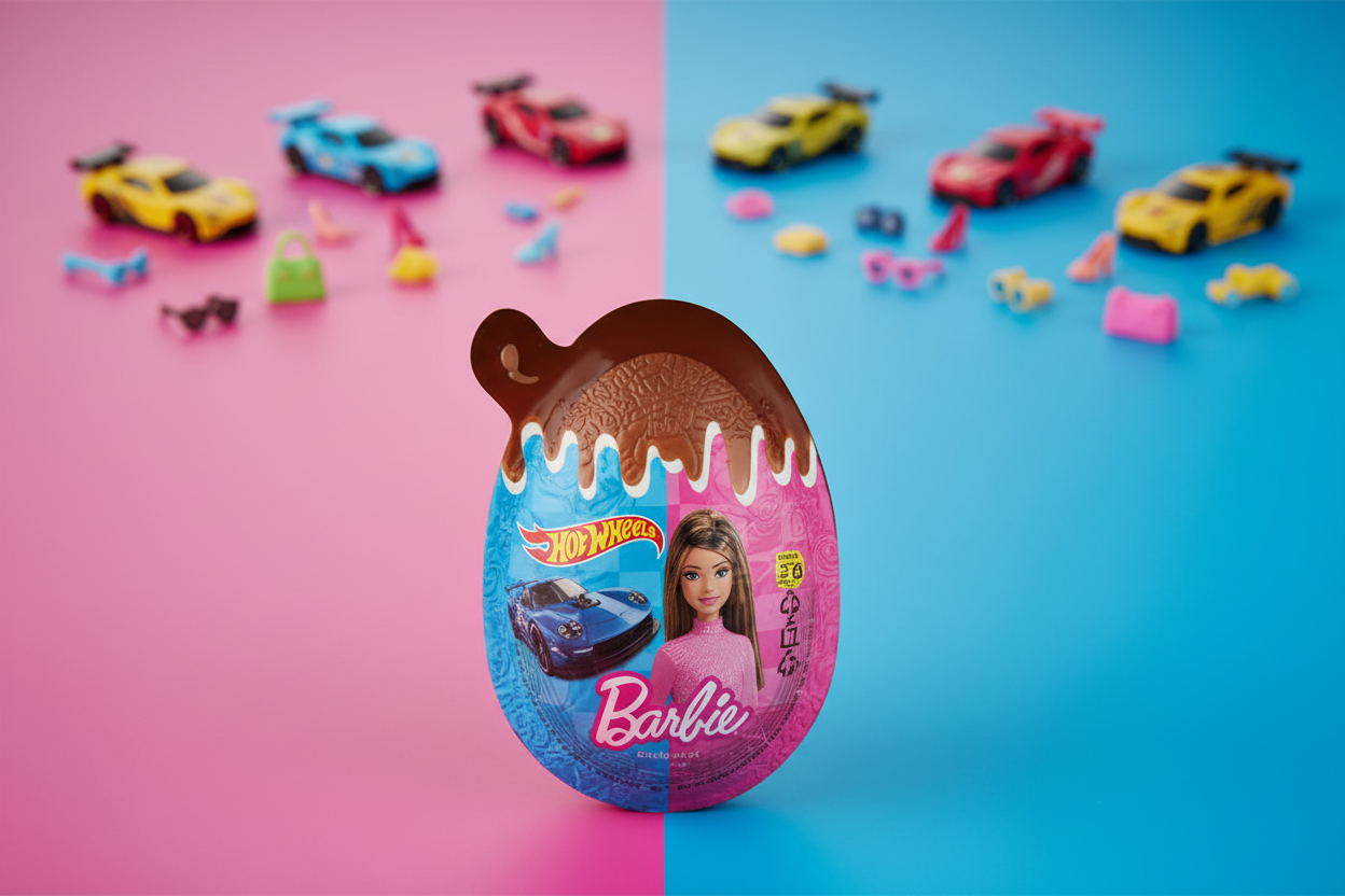 Hot Wheels x Barbie single chocolate egg