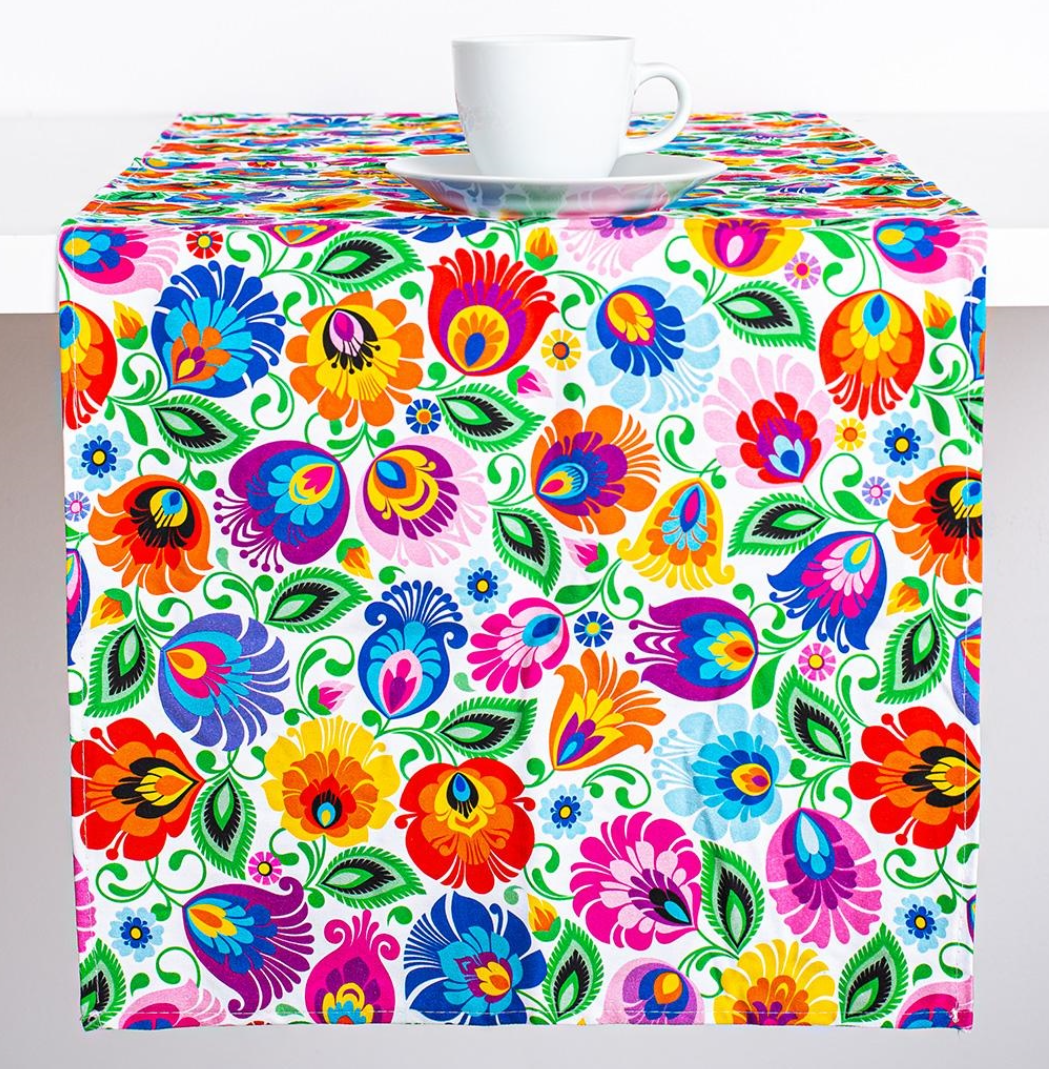 Folkstar Table Runner 40x140cm – Łowicz Folk Design