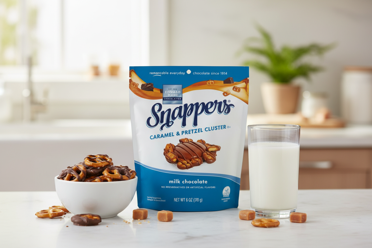 Snappers Milk Chocolate Caramel Pretzel Clusters