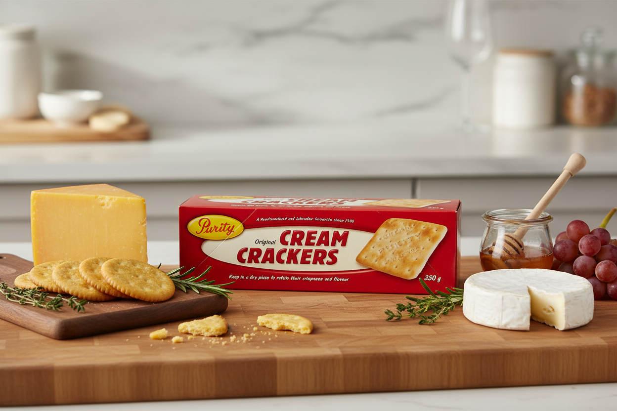 Purity Cream Crackers with cheese board