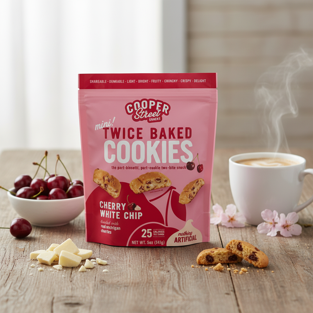 Cooper Street Twice-Baked Cookies - Cherry White Chip