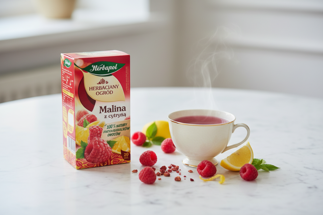 Herbapol Raspberry Lemon Tea lifestyle scene