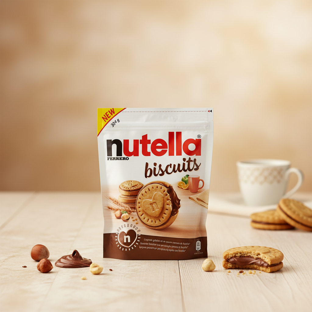 Nutella Biscuits with premium background