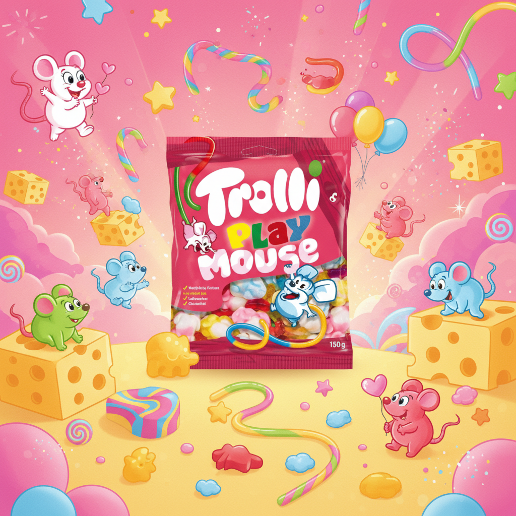 Trolli Play Mouse with playful background