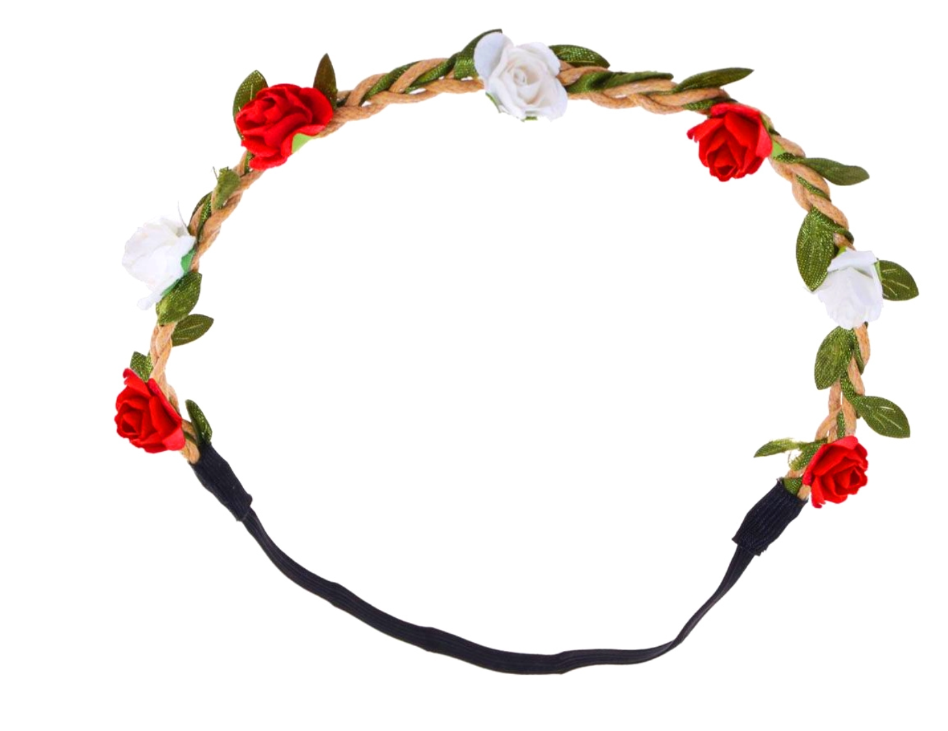 Polska Hair Wreath – Red & White Rose Flower Crown