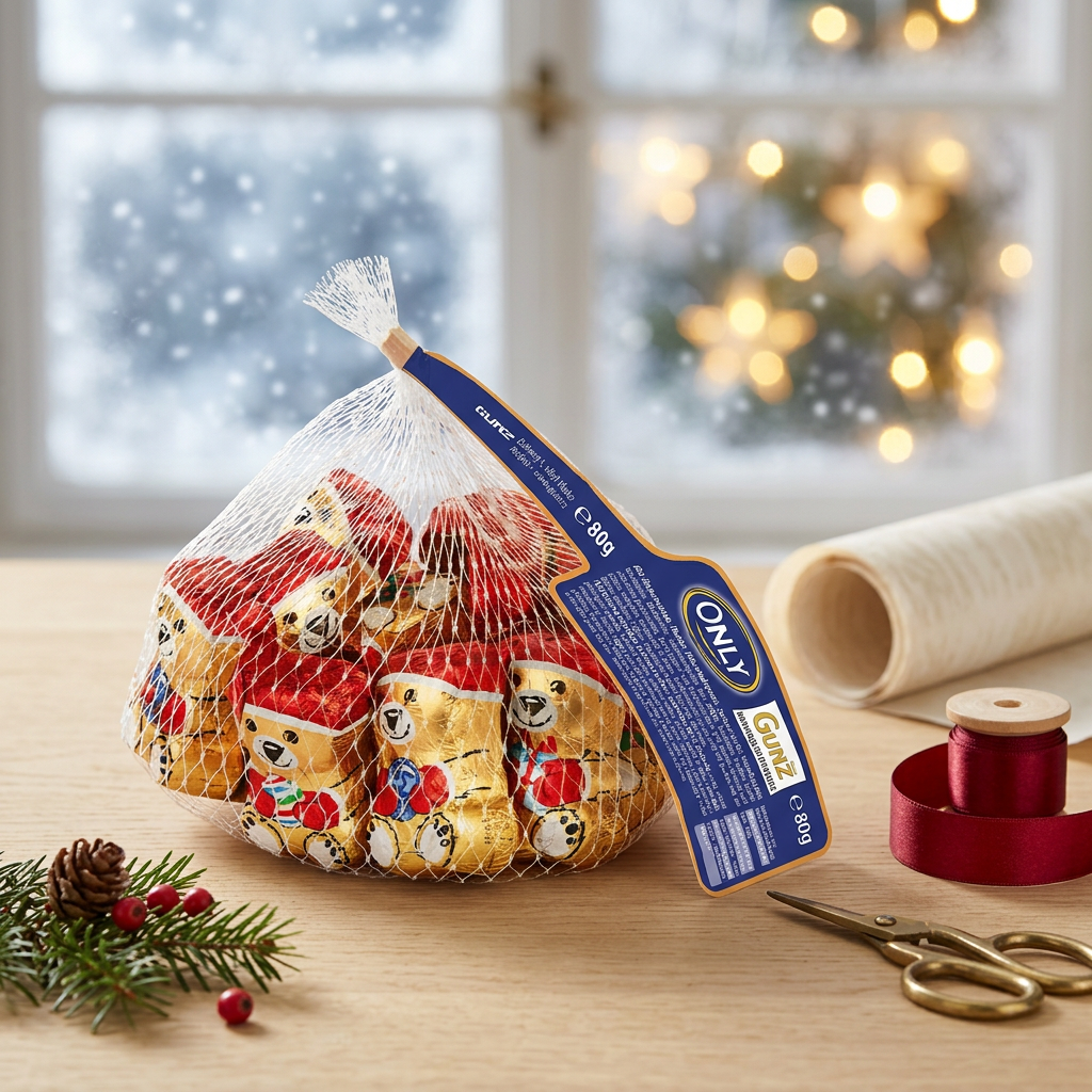 ONLY Christmas Gold Bears in a Scandinavian holiday gifting setting