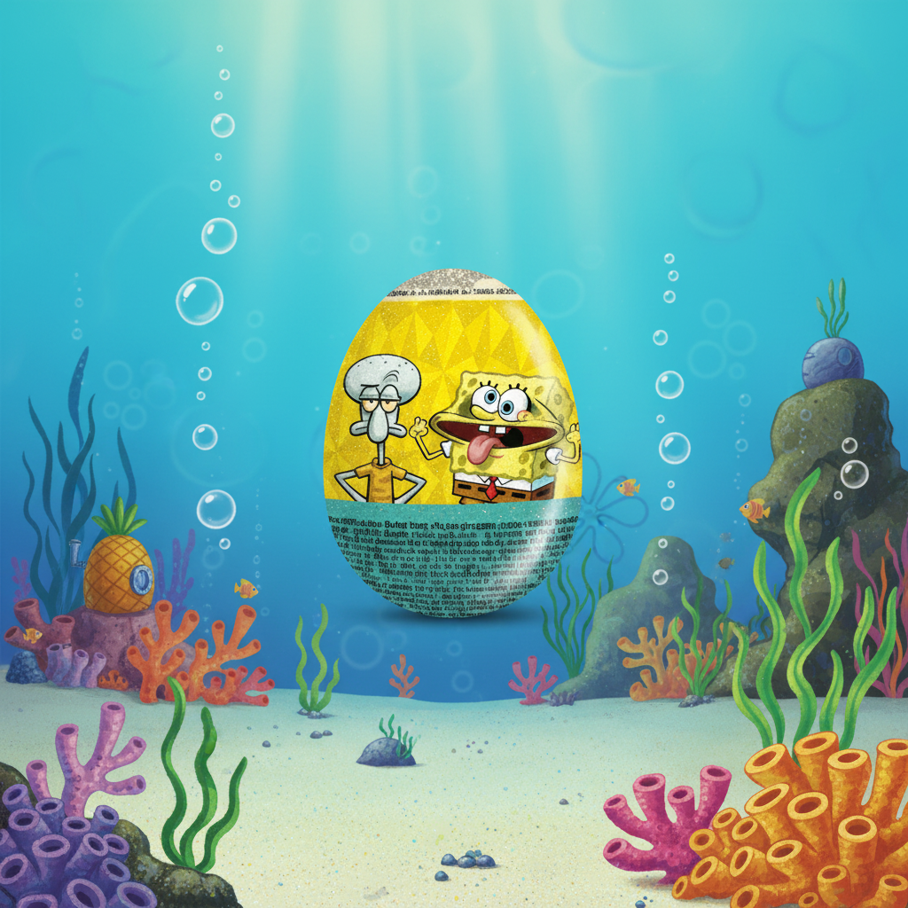 SpongeBob SquarePants Surprise Egg with underwater background