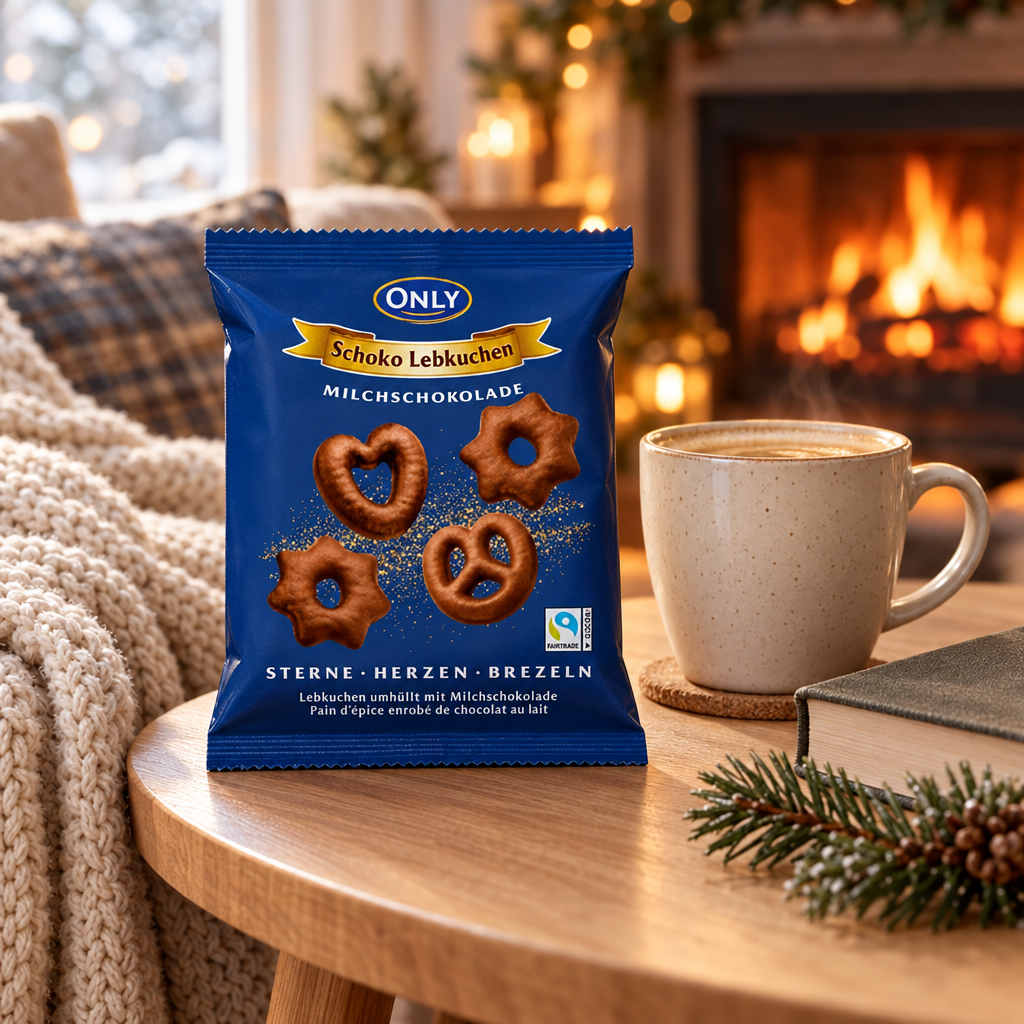 ONLY milk chocolate Lebkuchen in a cozy Christmas reading nook