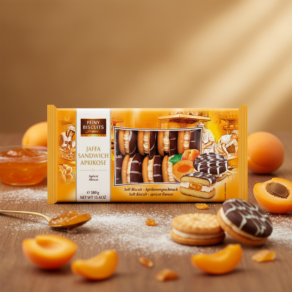 Feiny Biscuits Apricot with elegant background