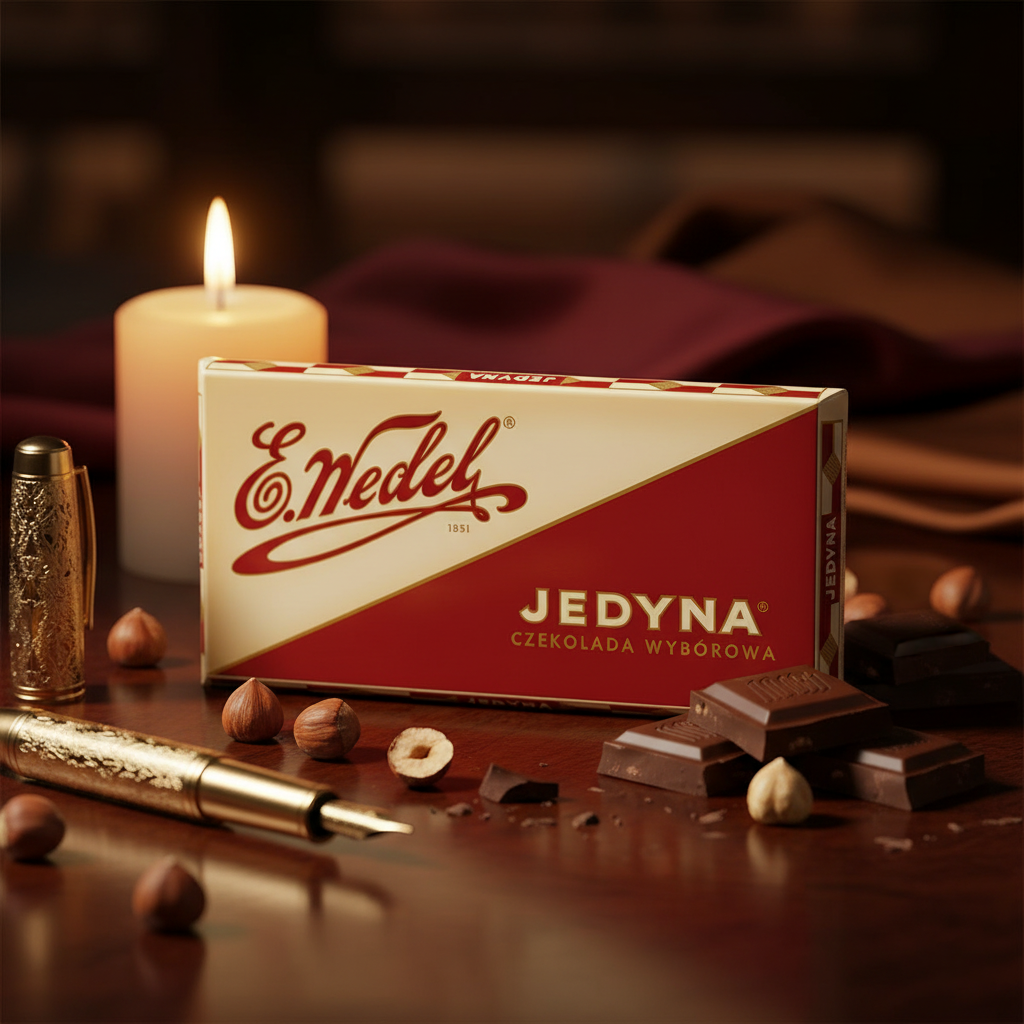 E. Wedel Jedyna bar on dark mahogany with hazelnuts and candlelight in a prestigious setting