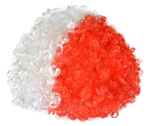 Biało-Czerwoni Red & White Afro Fan Wig – Polish Pride Party Wig