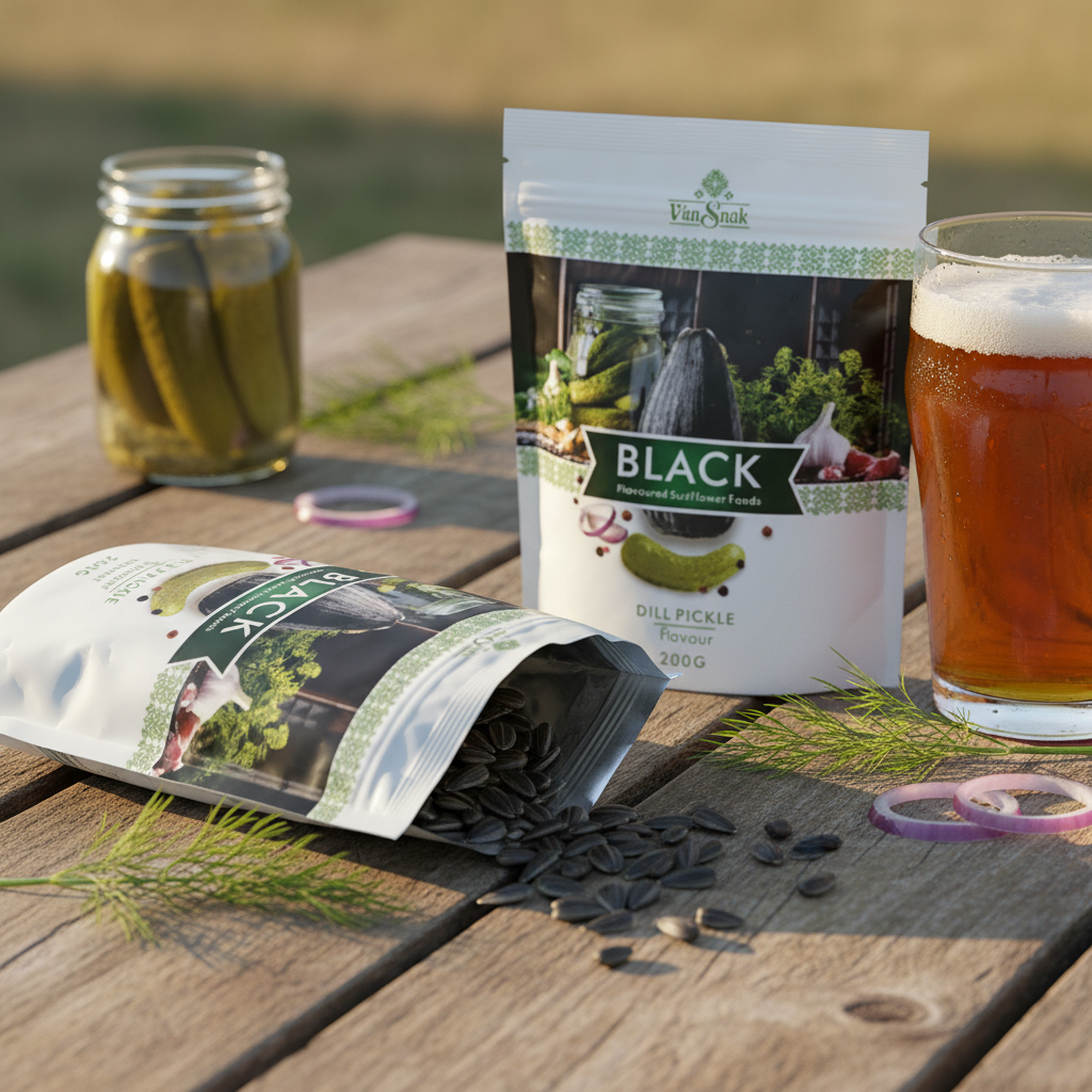 Van Stink BLACK Dill Pickle Sunflower Seeds lifestyle photo