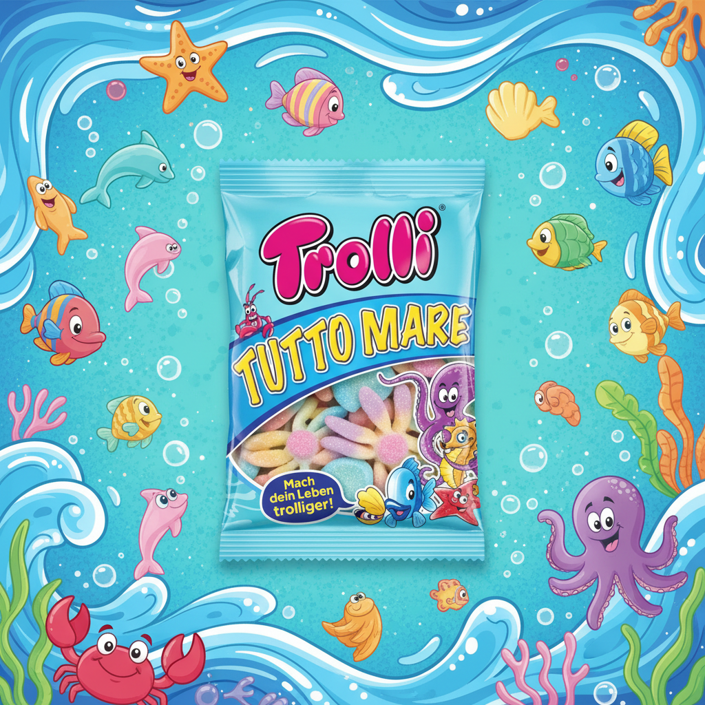 Trolli Tutto Mare with ocean background