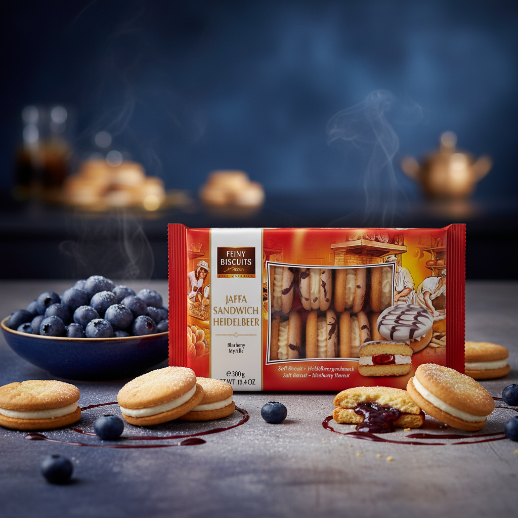 Feiny Biscuits Blueberry with elegant background