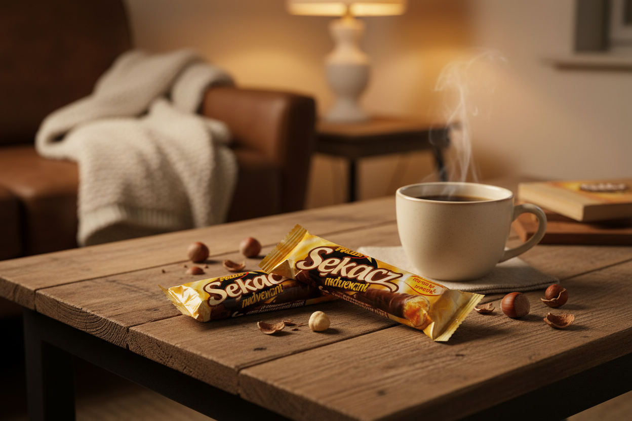 Sekacz chocolate wafer bar lifestyle scene