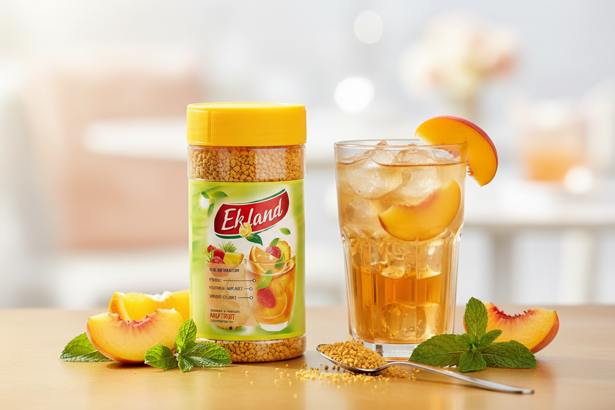 Ekland Peach Instant Tea lifestyle scene