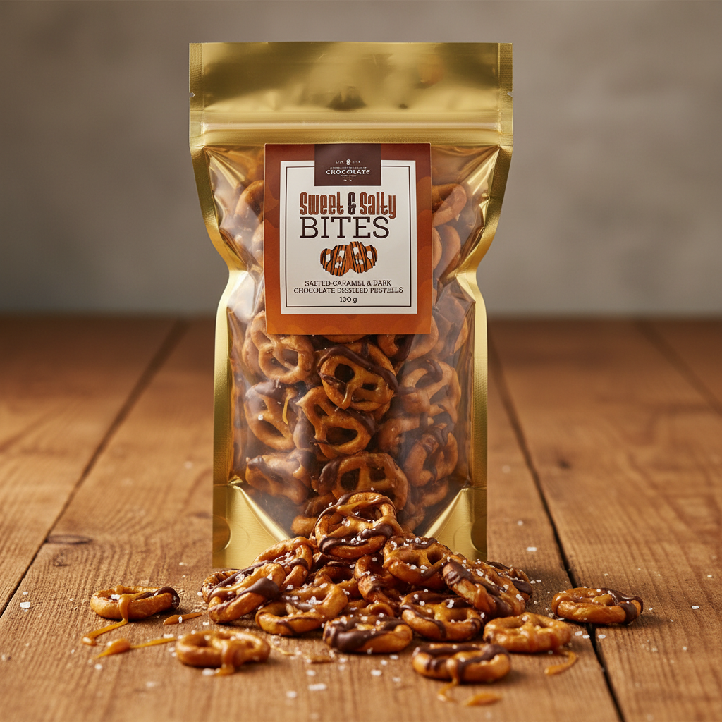 Sweet & Salty Bites – warm rustic pretzel lifestyle scene
