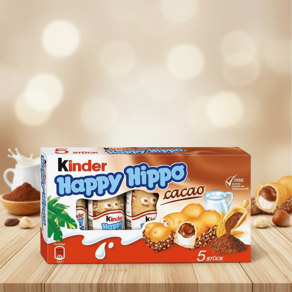 Kinder Happy Hippo Cacao with premium background