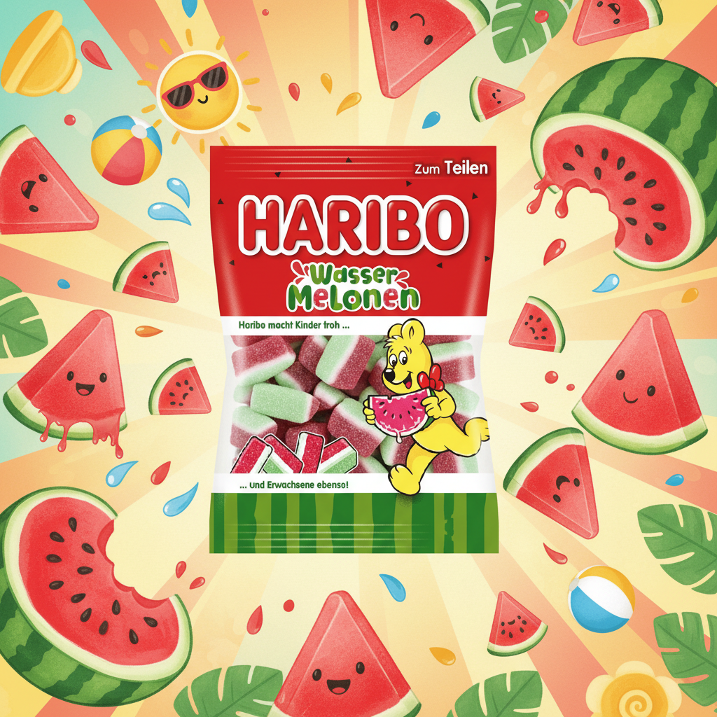 Haribo Wassermelonen with refreshing background