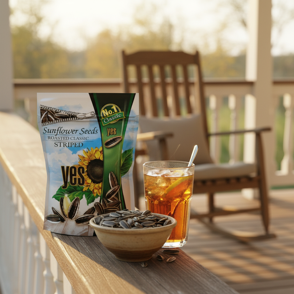 YES Striped Roasted Classic Sunflower Seeds lifestyle photo