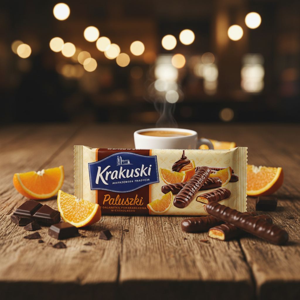 Krakuski Paluszki – Orange Jelly in Dark Chocolate