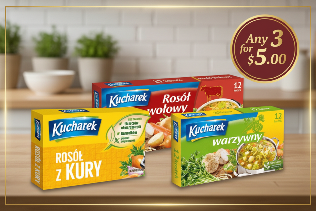 Kucharek Bouillon Cubes – Any 3 for $5.00