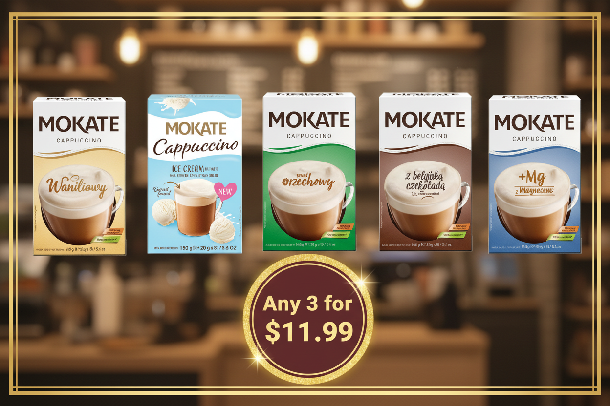 Mokate Cappuccino – Any 3 for $11.99