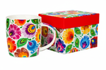 Łowicz white mug + red box