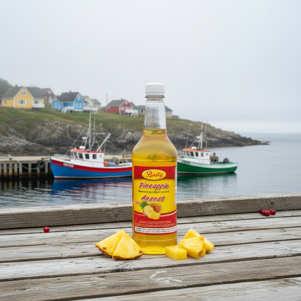 Purity Pineapple Ananas Syrup - Newfoundland Background