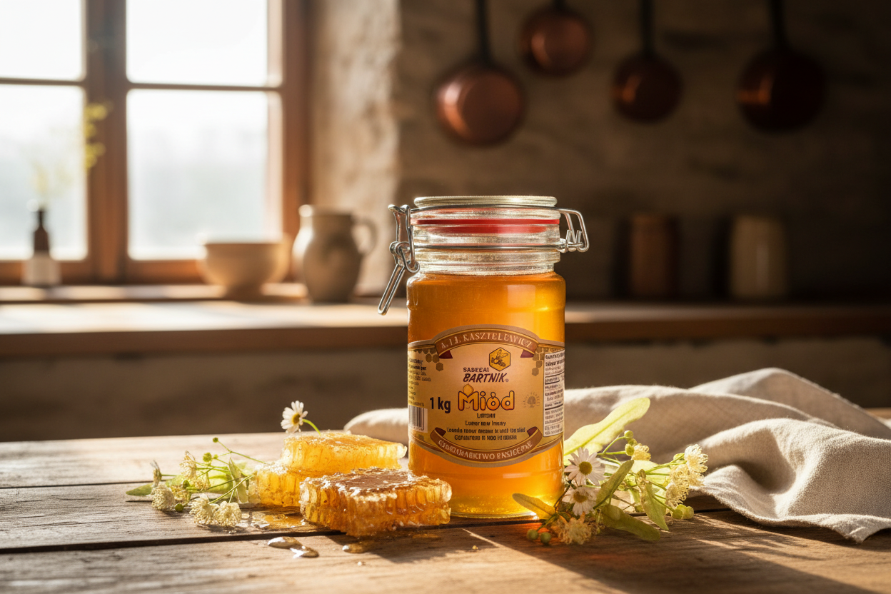 Sądecki Bartnik Linden Honey – Lifestyle Background